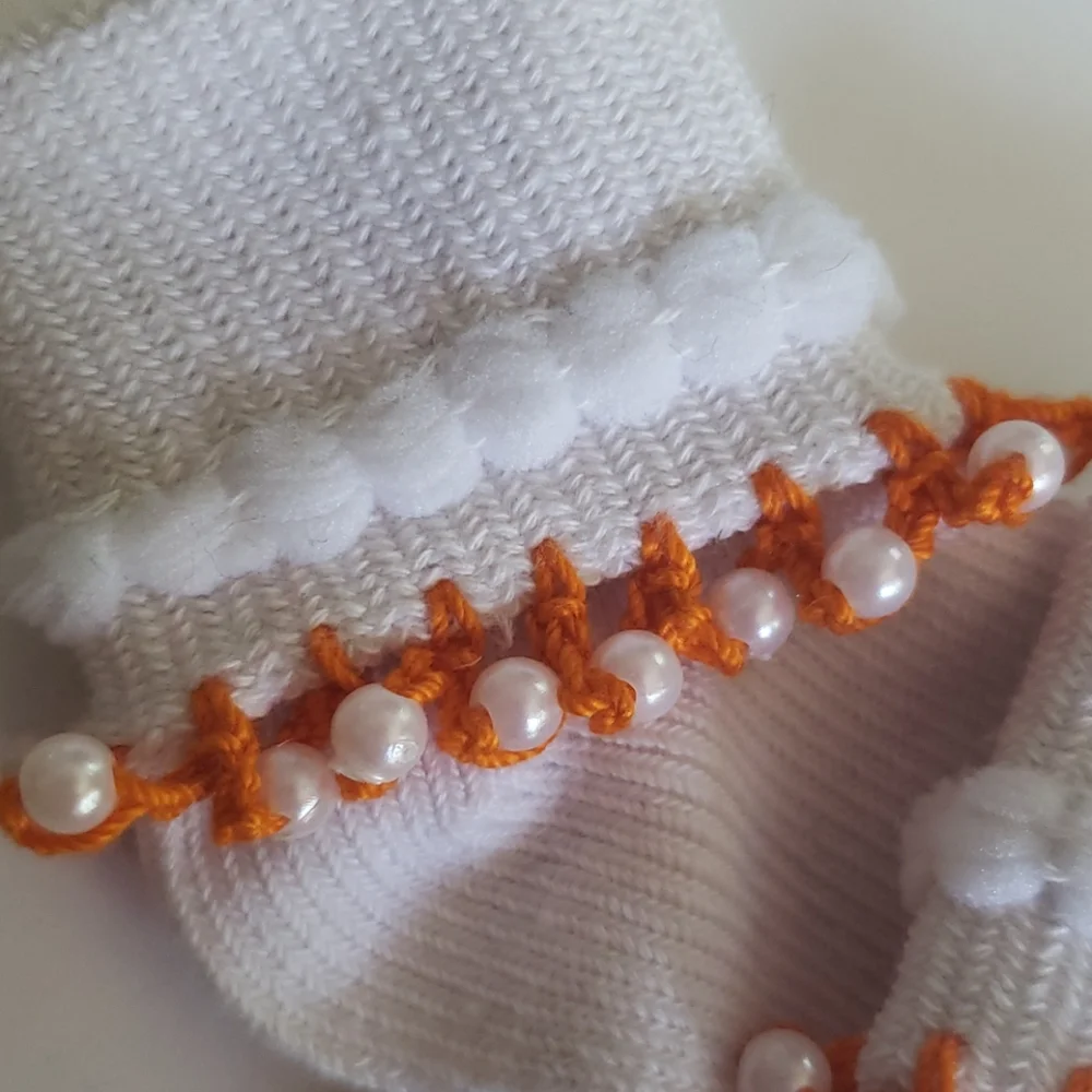 Hand Crafted orange pearls